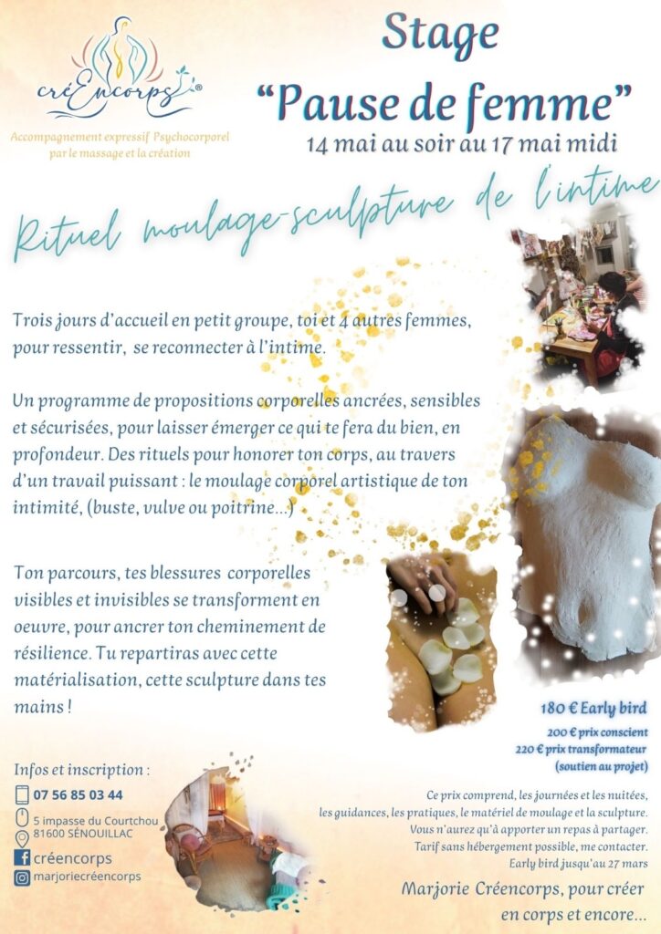 Flyer stage "Pause de femme"