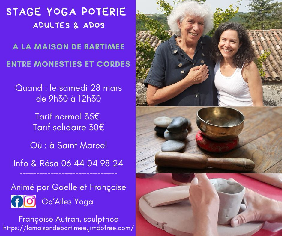Stage de yoga poterie